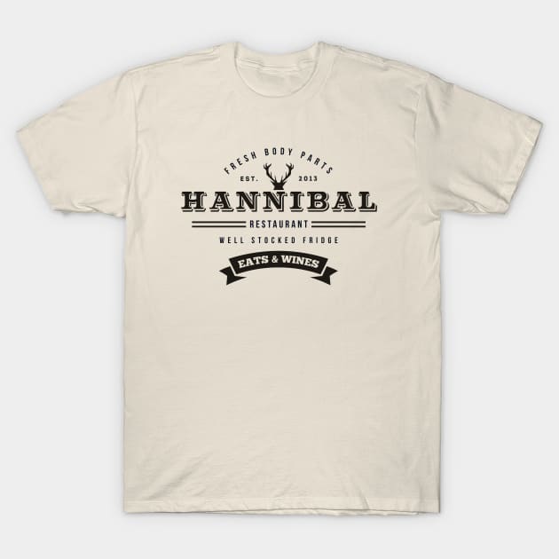 Hannibal Restaurant T-Shirt by manospd